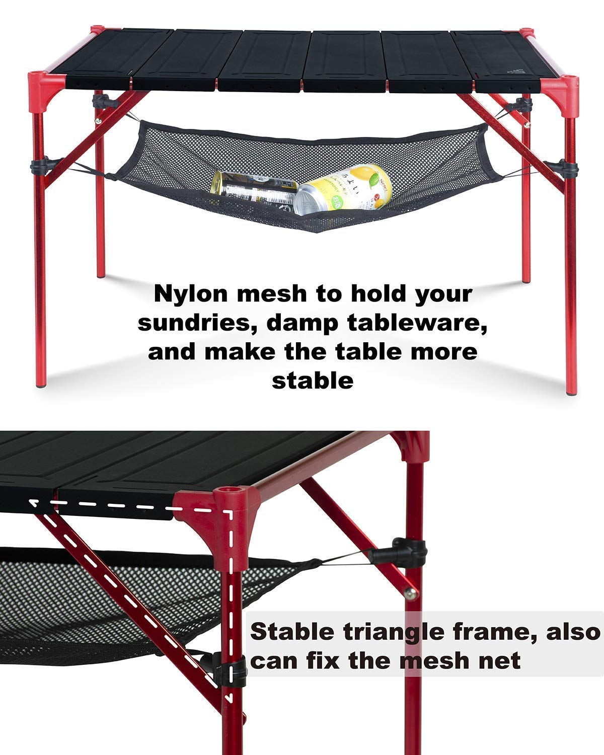 iClimb 3 Extendable Folding Table L and 2 Pack Connecting Plates and 2 Lantern Hanger Bundle, Ultralight Compact for Many People Camping Backpacking Beach Concert BBQ Party