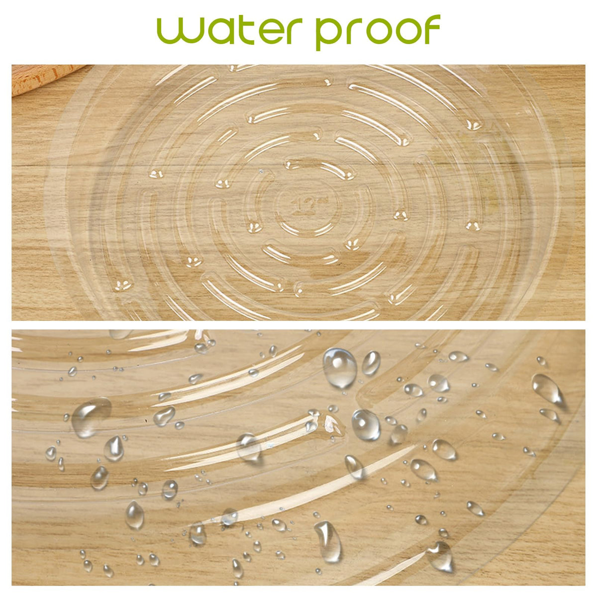Hyuetrsa Plastic Plant Saucers 100 Pack of 6 Inch Clear Plant Water Trays Durable Plastic Flower Pot Saucers Plant Drip Trays Suitable for Indoor and Outdoor Plants（Clear）