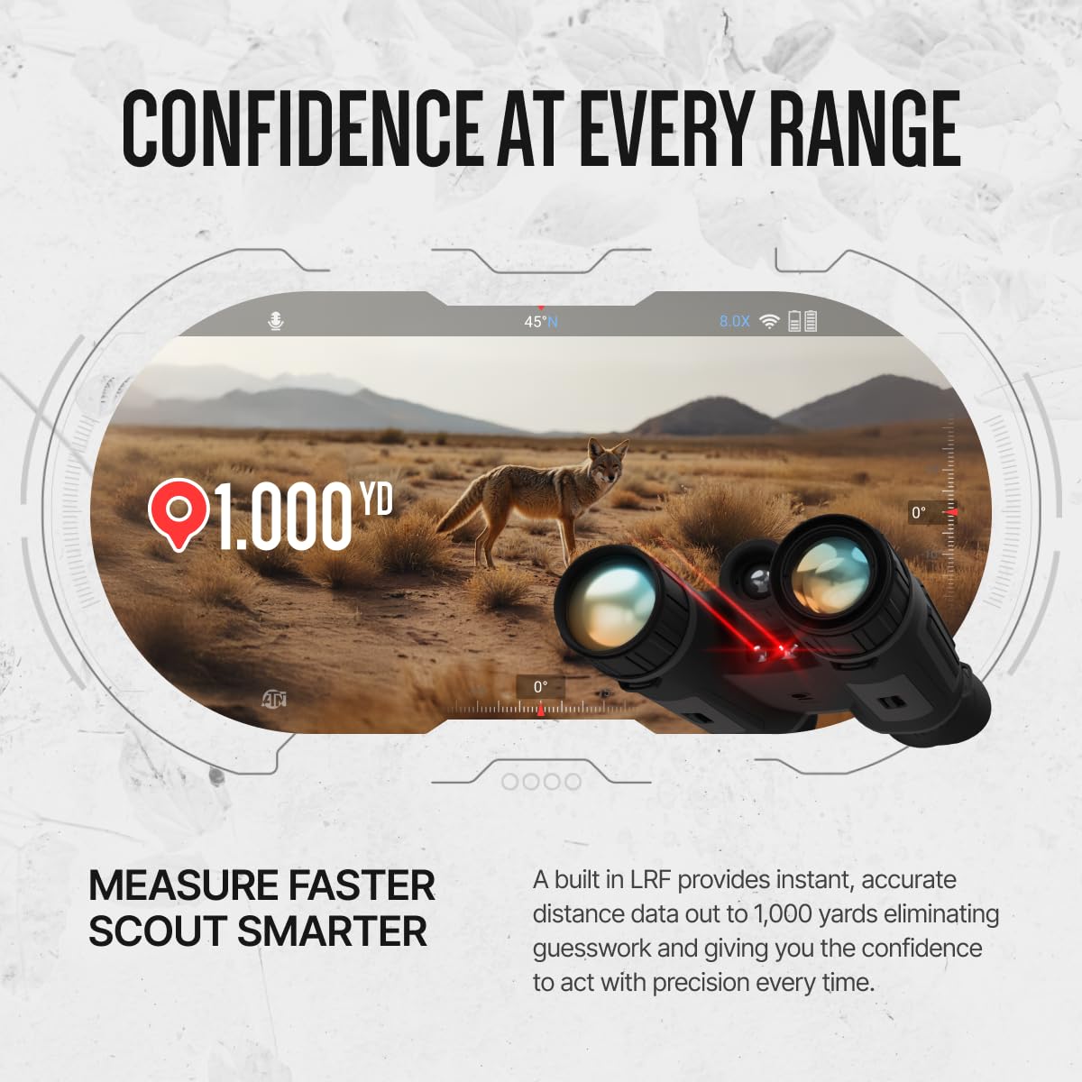 ATN Binox 6 Dual Multispectral Binoculars, Thermal 640×512 Sensor, Day/Night/Twilight 4K UHD, Built-in LRF