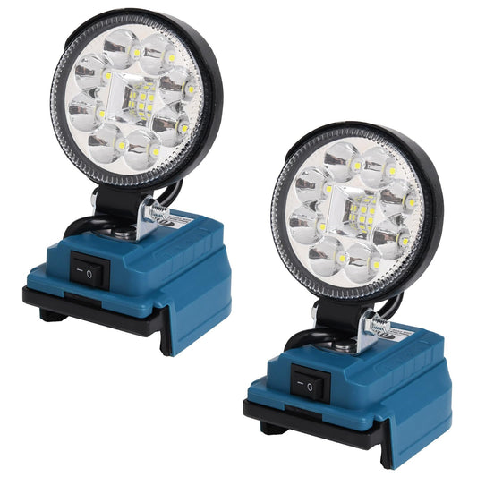 LED Work Light for Makita 18V Battery, OTYTY 36W 3600LM Portable Rechargeable Cordless Flood Light with USB & Type-C Charging Port for Job Site Lighting Workshop Camping 2 Pack