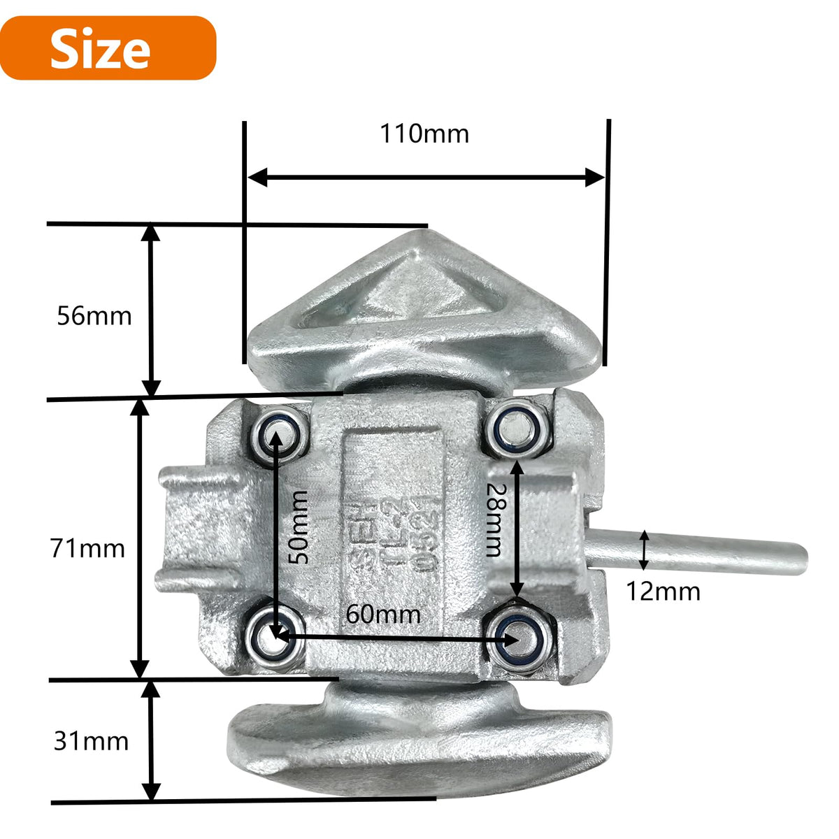 ZUVELLO Shipping Container Manual Locks Connection Fastening Intermediate for Sea Harbor Freighter and Rail Standard Container, No Lever Required, 6 Pack