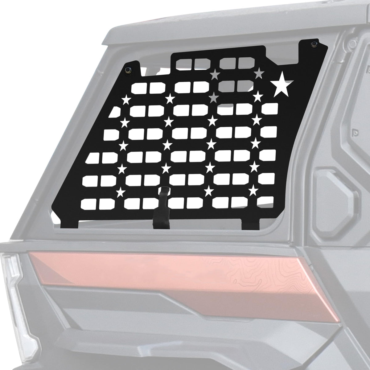 SAUTVS Rear Window Molle Panels for Polaris XPEDITION ADV/ ADV5 2024+, Aluminum Molle Panels of Rear Side Windows for Polaris XPEDITION ADV/ ADV5 2024+ Accessories (One Pair)