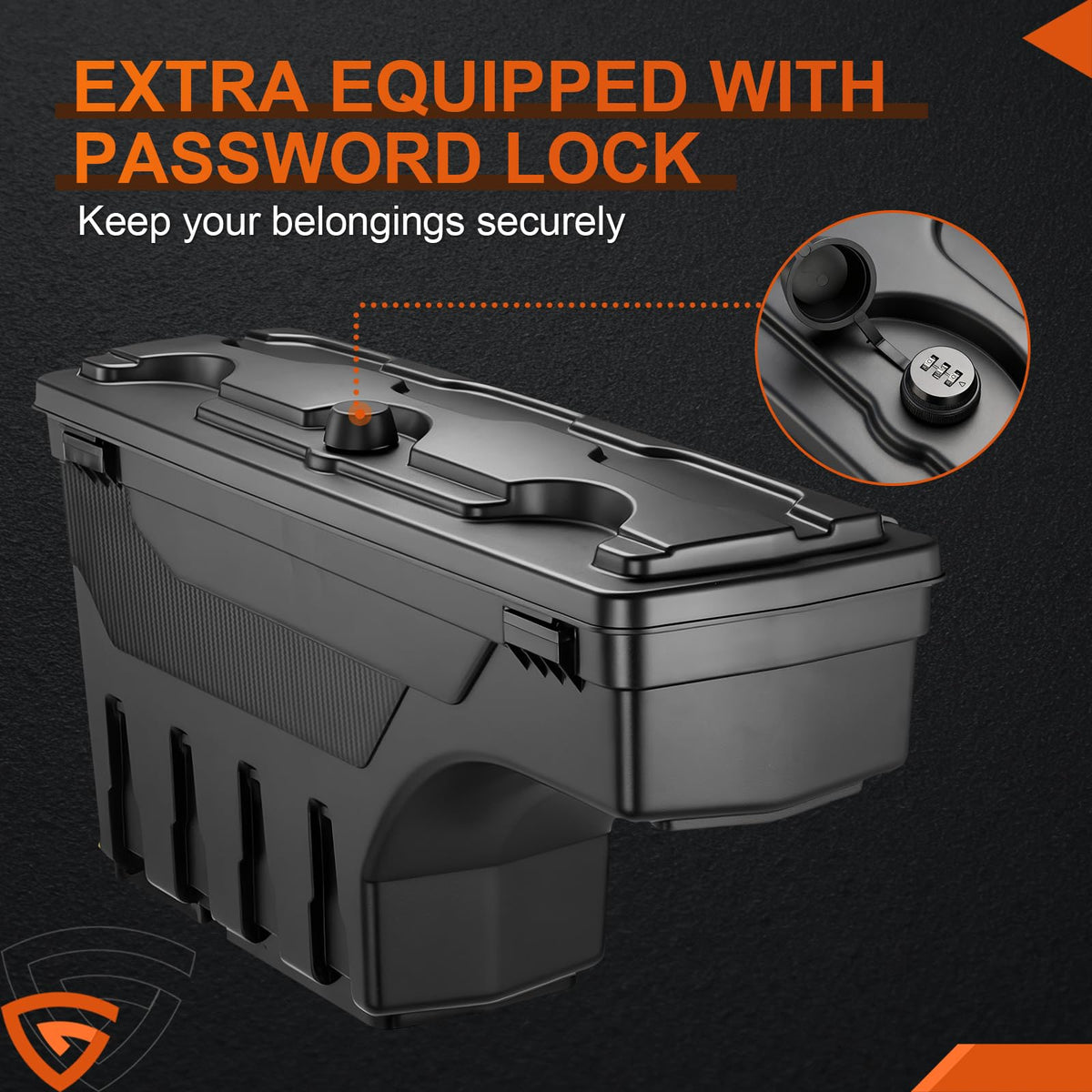 GEARLAST Truck Bed Storage Box Fit for Dodge Ram 1500 2019-2025 Drive Side, Left Toolboxs SwingCase
