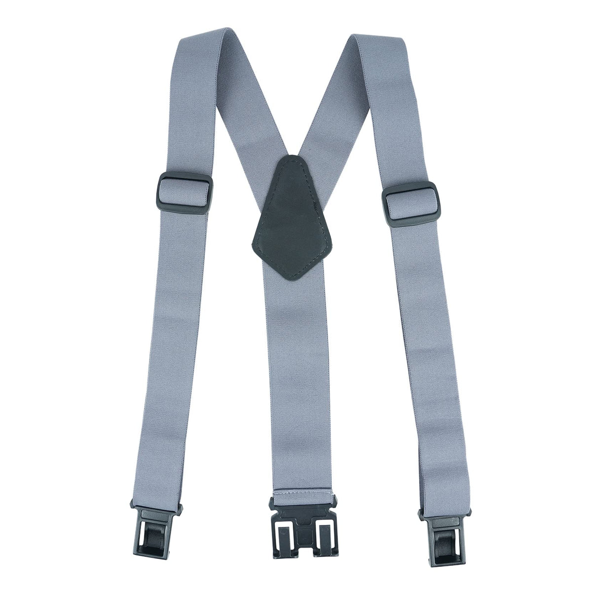 KUNN Men's 1.5 inch Adjustable Y Back Suspender,Elastic Hook End Suspenders,Grey