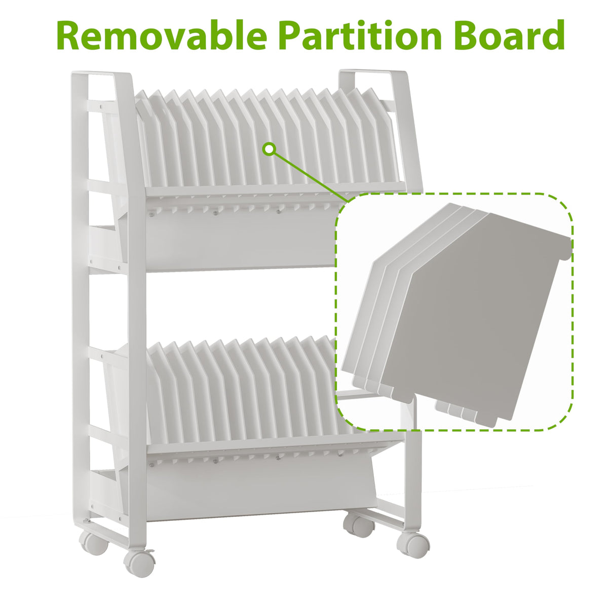 Chromebook Cart, Mobile Chromebook Charging Cart for iPads,Laptop Charging Cart , Chromebook Charging Station for Classroom, Compatible with Any Screen SizeEquipped with a 32-bit socket power strip.