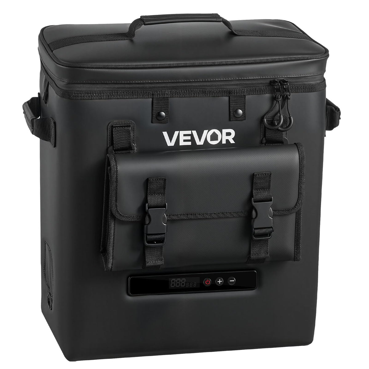 VEVOR 12 Volt Refrigerator, 13.7 QT/ 13L Car Fridge, Portable Electric Freezer Compressor, 12V/24V DC, 21℉ to 50℉/ -6℃ to 10℃, for Truck Van RV SUV Boat Travel Camping Road Trips