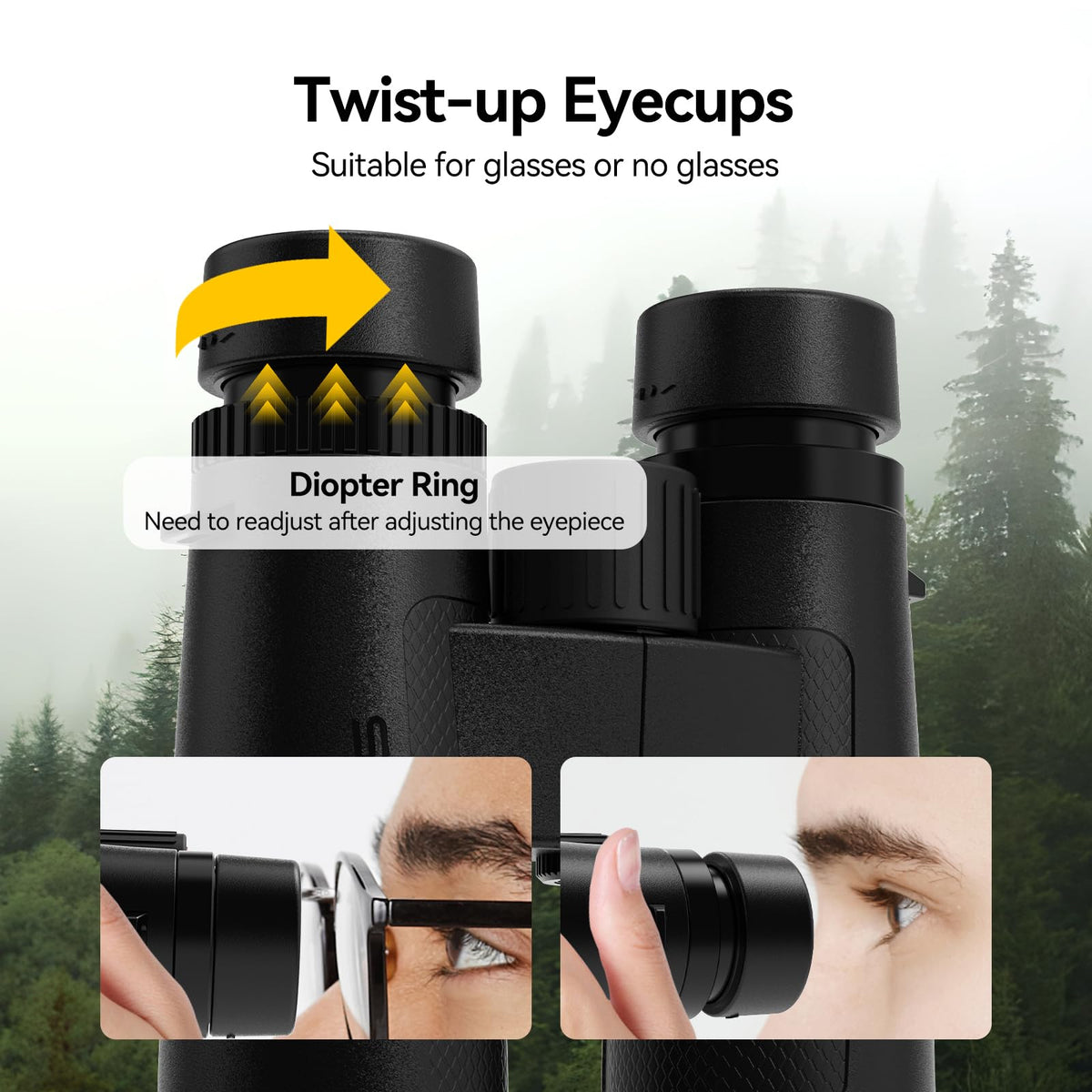 SVBONY Upgraded SV202 8x32 ED Binocular, Binoculars with Extra-Low Dispersion Lenses for Birdwatching, BAK4 & FMC Clearer, 7.8° Wide View Angle Quickly locate, Lightweight & Portable for Football Game