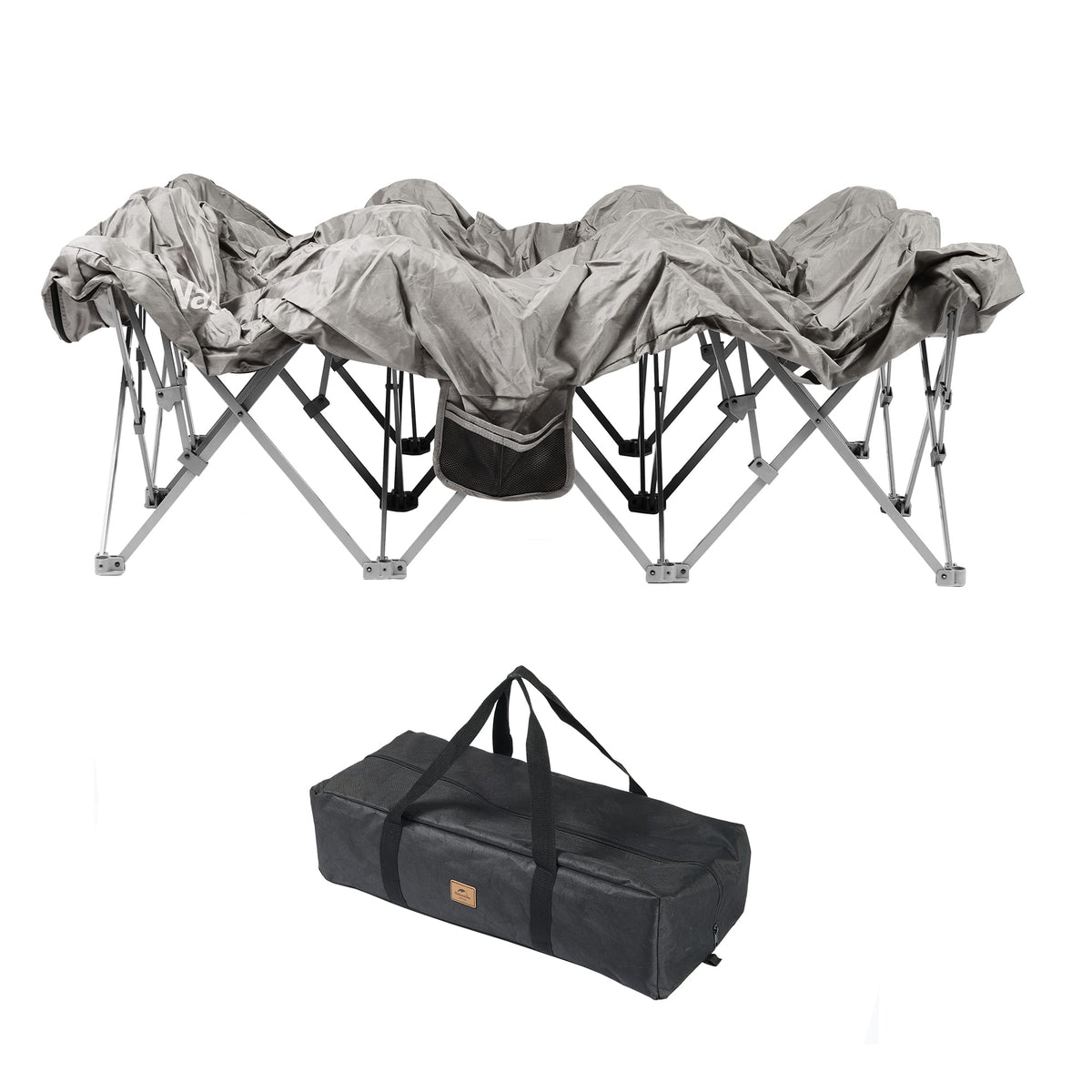 Naturehike CosyWild 2 Person Camping Cot Frame Only, Air Mattress Not Included, Folding Full Size Camping Bed Frame with Side Pocket and Carry Bag