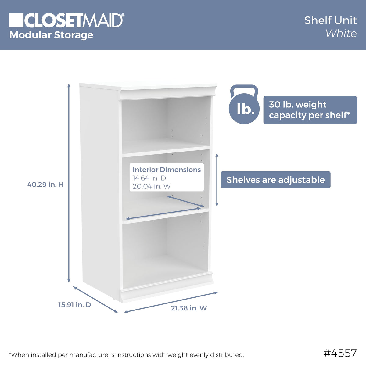 ClosetMaid Modular Storage 68.76-78.78-inch W 4-Drawer 19-Shelf Wood Closet System with Doors, White