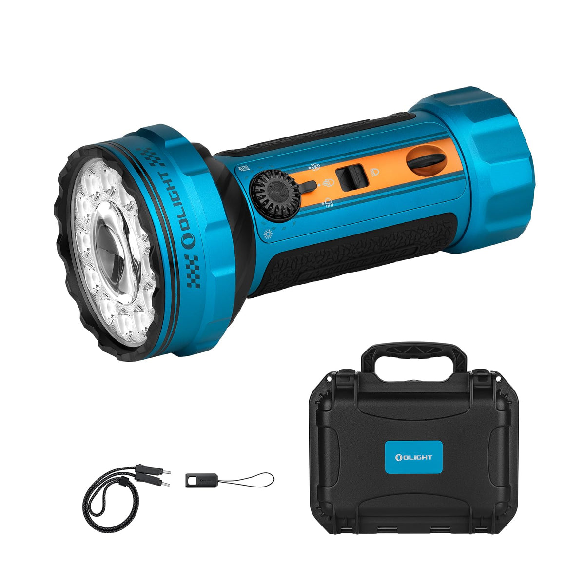 OLIGHT Marauder Mini 2 Bright Flashlight 10,000 Lumen with 750 Meters Beam Distance Bundle with I3T 2 EOS Pocket EDC Flashlight, 200 Lumens Compact Bright Handheld Flash Lights