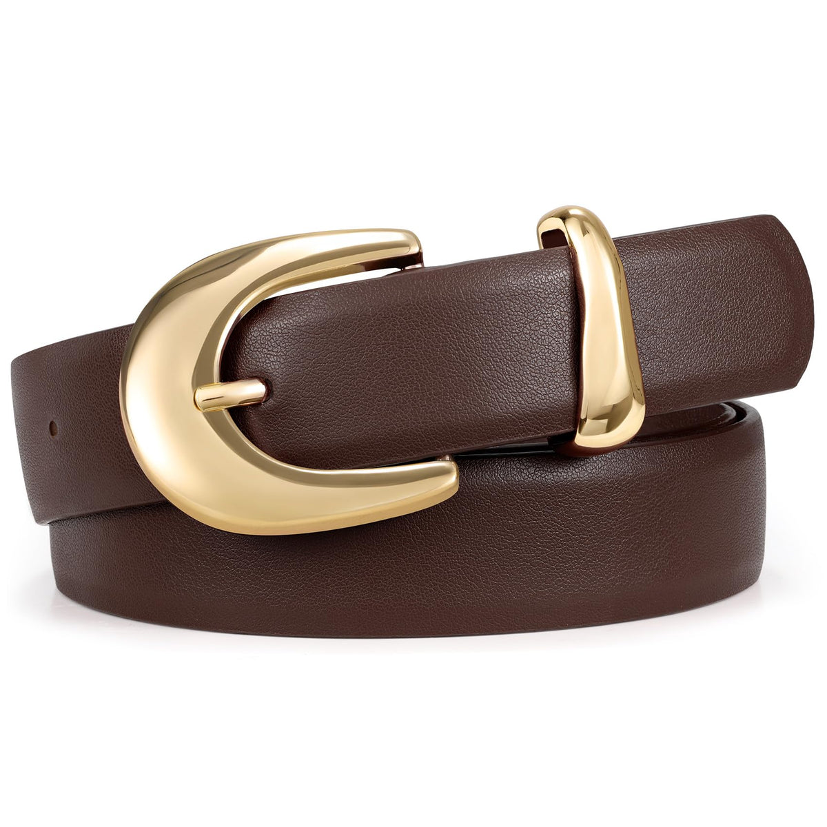 XZQTIVE Women PU Leather Belt for Jeans Pants Ladies Fashion Skinny belt with Gold Silver Buckle