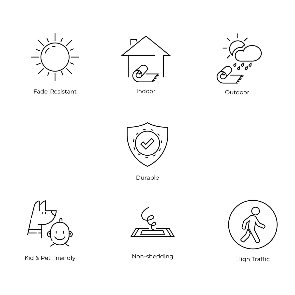 JONATHAN Y Boho Medallion Indoor Outdoor Square Area Rug 9X9 Black/Gray, Estrella Textured Weave for Backyard, Patio, Porch, Easy-Cleaning, High Traffic, Pet-Friendly, Non-Shedding (SMB105D-9SQ)