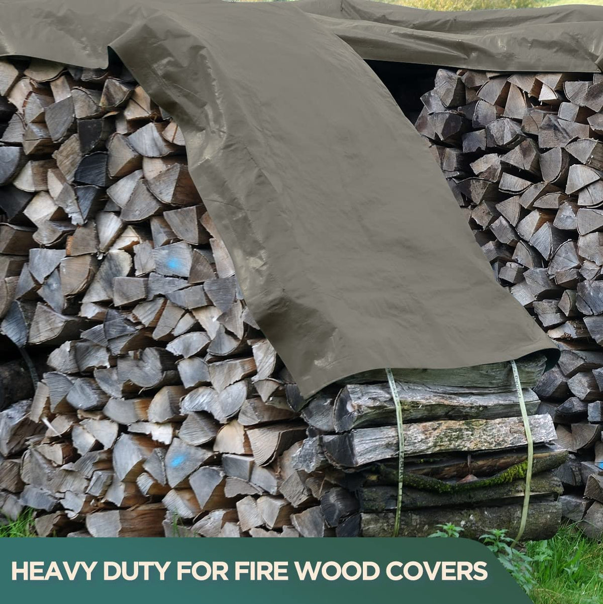 CCS Waterproof Canvas Tarp Cover (21oz) – Heavy Duty Duck Cloth, Waxed Canvas Tarpaulin with Rustproof Brass Grommets for Camping, Construction, Equipment & Outdoor Use (Olive Drab, 12x20 Ft)