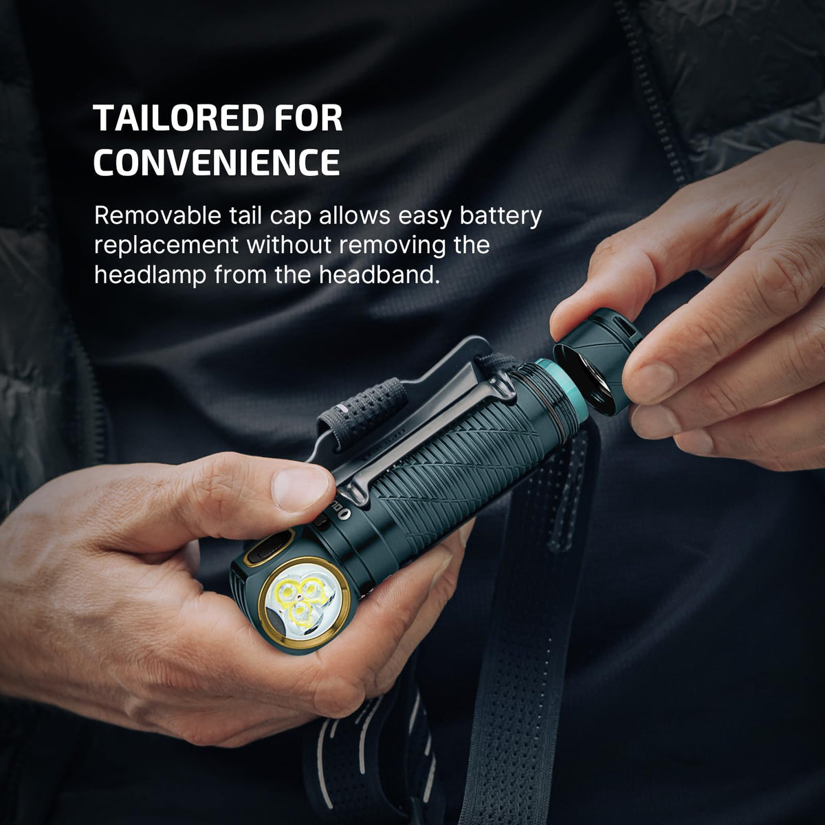 OLIGHT Perun 3 Rechargeable Headlamp Flashlight Bundle with I3T 2 EOS Pocket EDC Flashlight