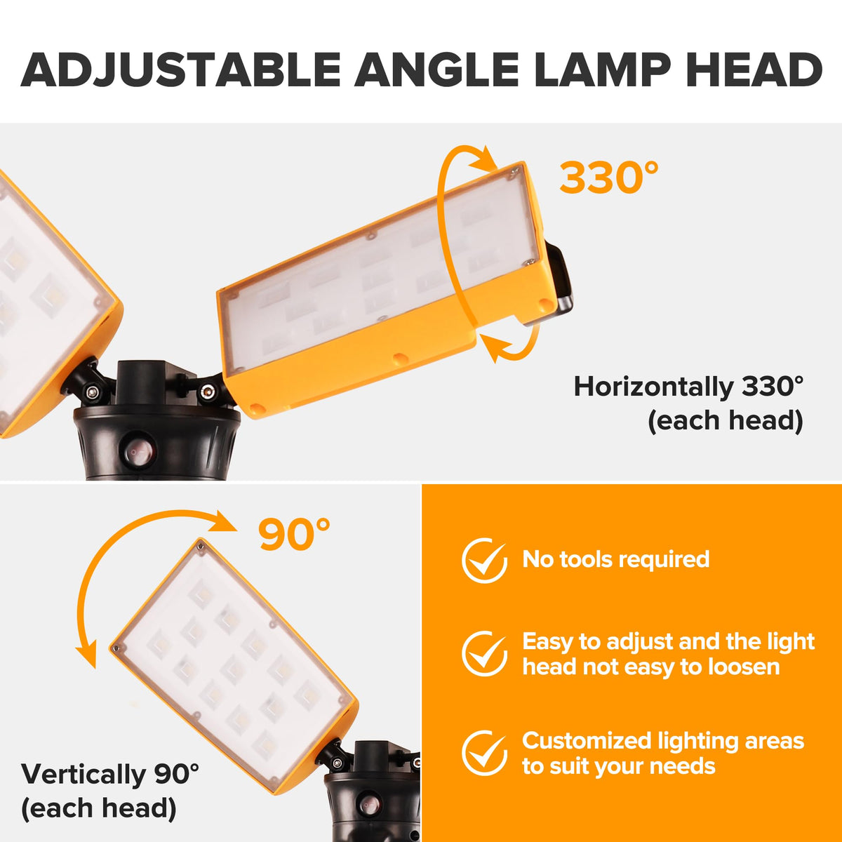 LUTEC 【Upgraded】 6290Pro 15000 Lumen 105 Watt Dual-Head LED Work Light with Telescoping Tripod, Work Light with Stand Rotating Waterproof Lamps and 8 Ft 3-Prong Power Cord