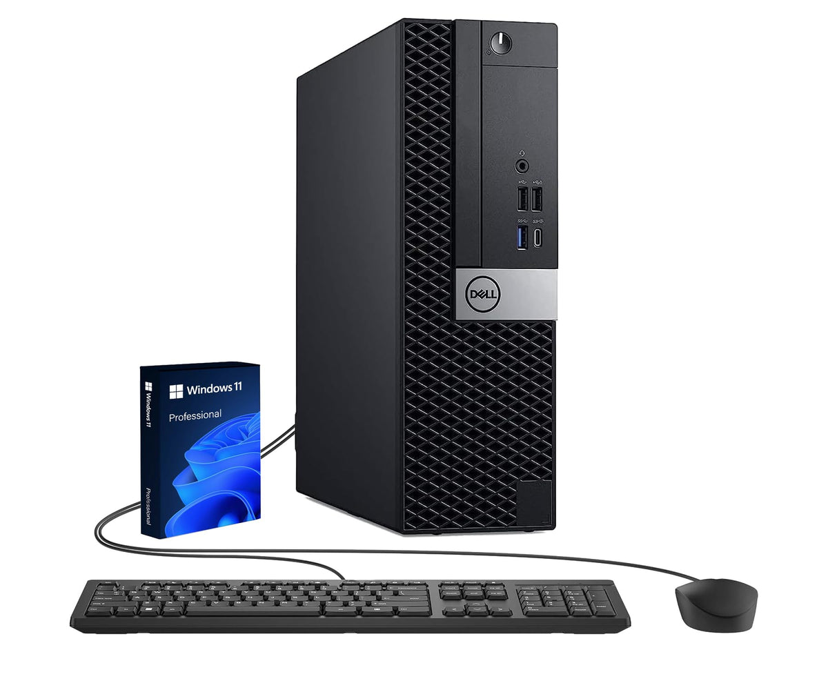 Dell OptiPlex 7050 SFF Desktop Computer PC, Intel Core i5-6500, 8 GB DDR4 RAM, 256 GB SSD, Keyboard & Mouse, Windows 11 Pro (Renewed)