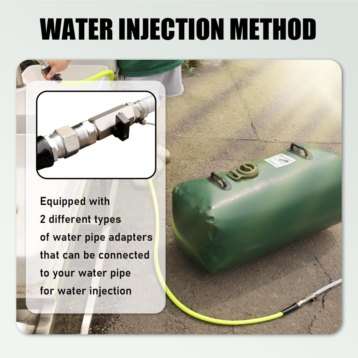 LATHEVEE Drinking Water Storage Bladder,50 Gallon Portable Water Bladder Tank, RV Water Tank, Can Be Used for Storing Drinking Water, Camping, Traveling, Wilderness Survival Patrols, Etc