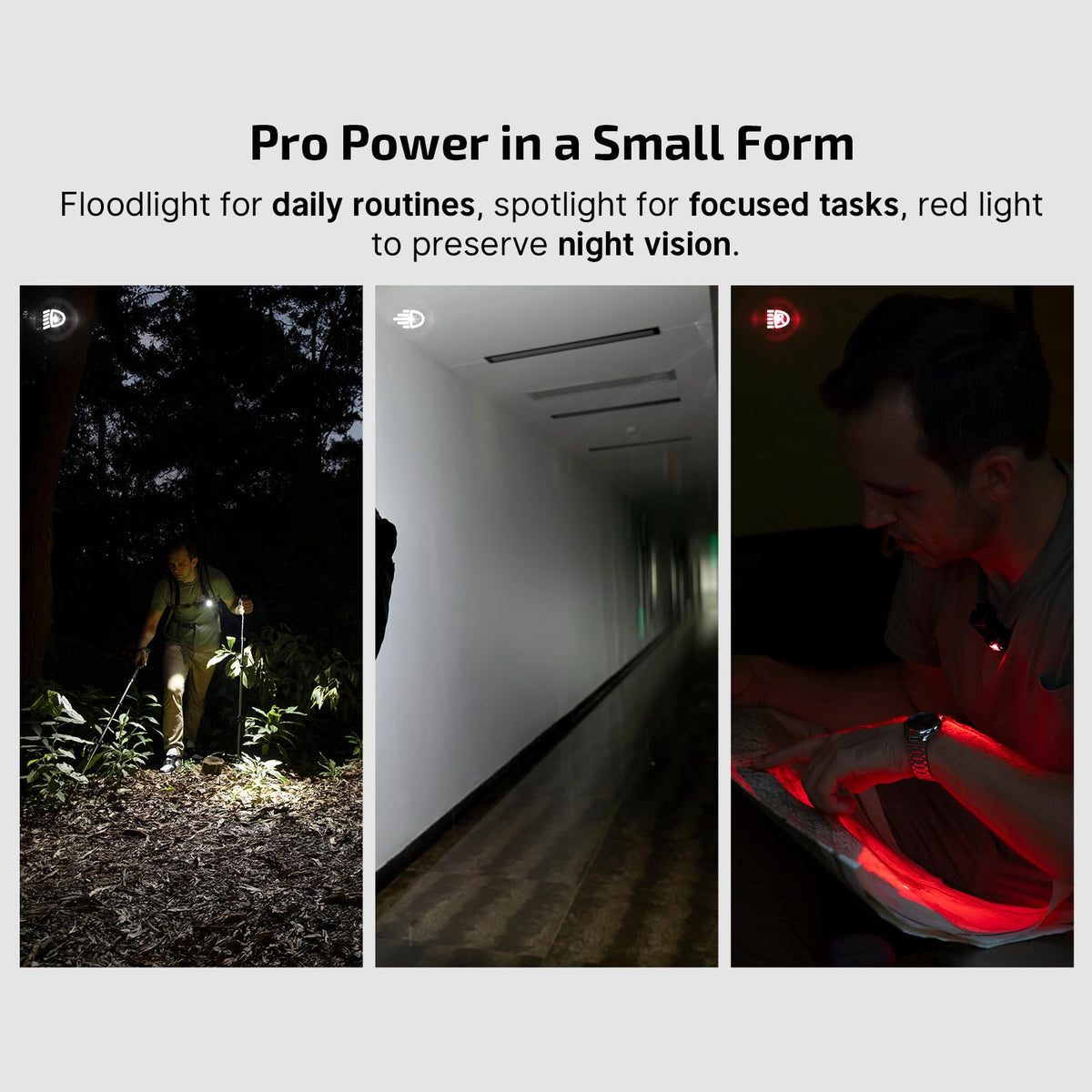OLIGHT Perun 3 Mini Premium Headlamp 1250 Lumens Flashlight with Type-C Charging Box Bundle with Oclip Pro EDC Flashlight Clip-on Light