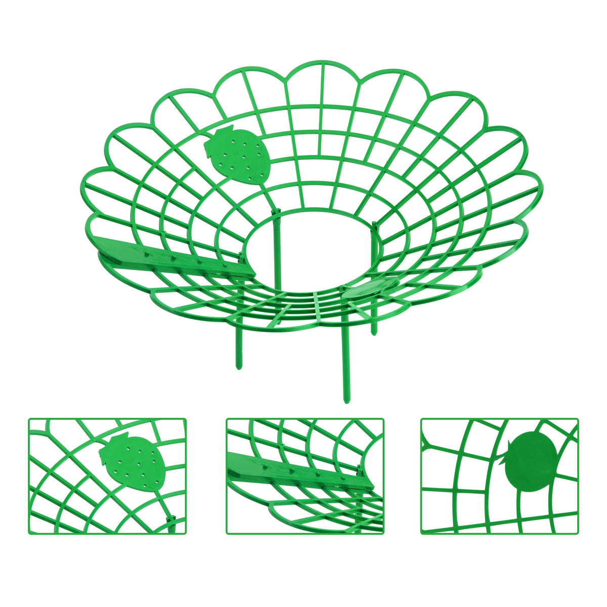 Iceyyyy 6 Pack Strawberry Plant Stand Supports-Strawberry Plant Support Stand Rack with 4 Support Feets-Growing Frame Holder Cage to Keep Berries Clean and Prevent Rot