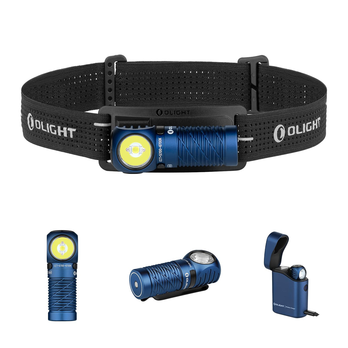 OLIGHT Perun 3 Mini Premium Headlamp 1250 Lumens with Type-C Charging Box, Rechargeable Headlight with Red Light bundle with IMINI 2 EDC Rechargeable Keychain Flashlight, 50 Lumens Compact and Portabl