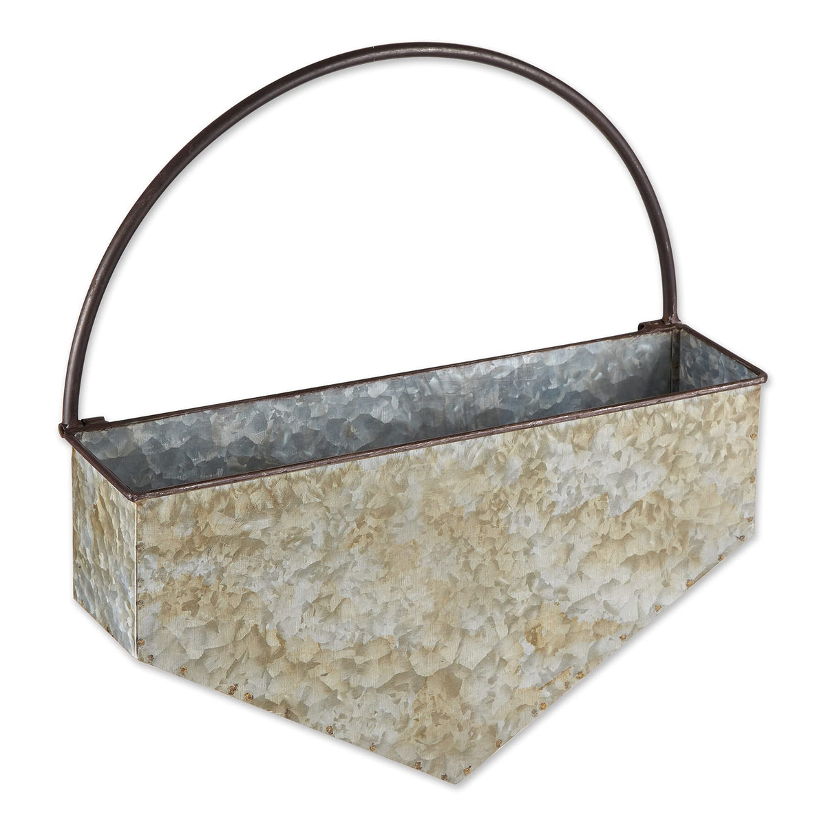 DII Galvanized Planter Collection Wall Hanging, Diamond, 14.5x4x14.5, Iron