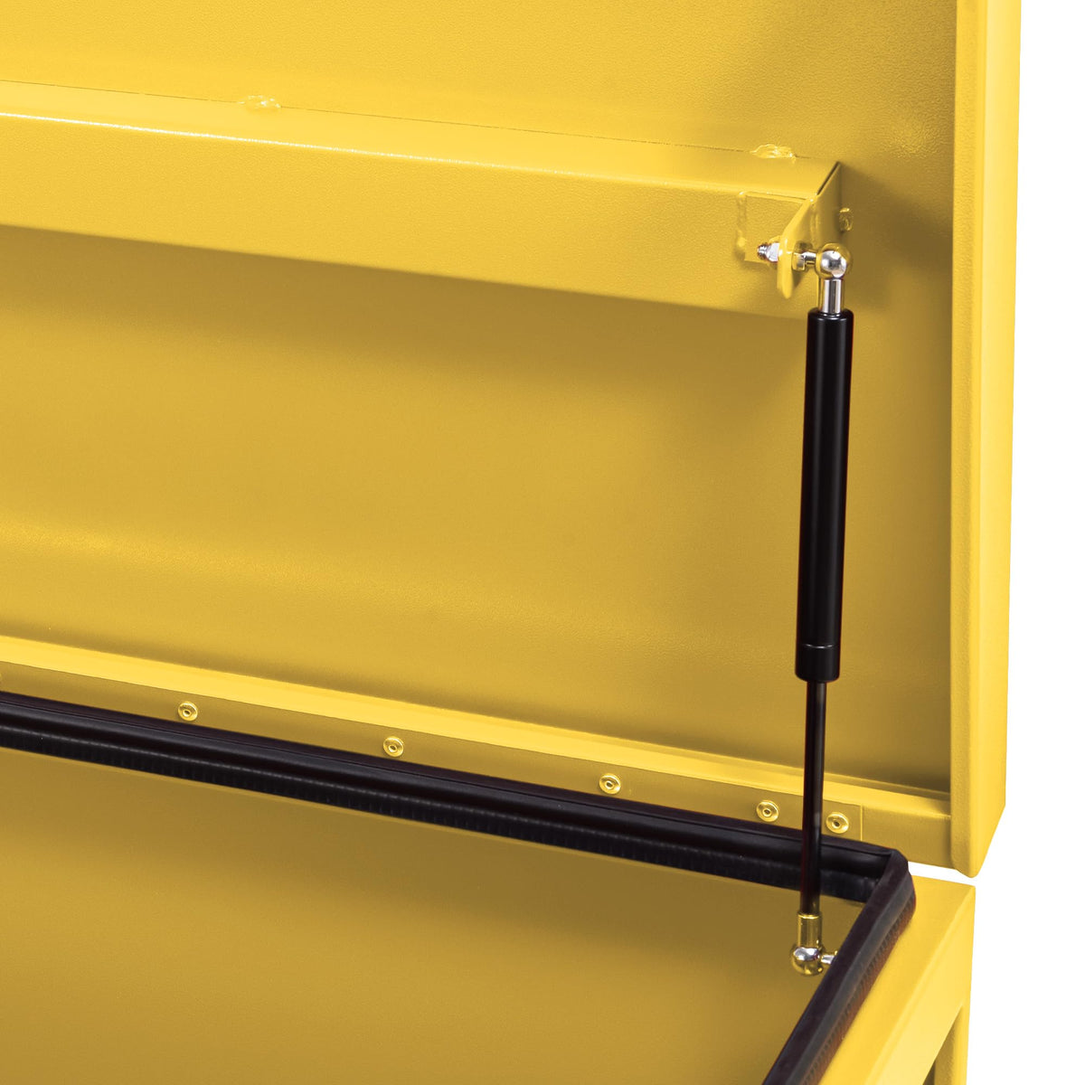 GAOMON Large Tool Box Truck Bed Toolboxes Steel Heavy Duty Waterproof Free Assemble Tool Organizer Chest Cabinet Toolbox with Side Handles for Pick Up Trucks RV Trailer (Yellow, 36'' x 15'' x 19'')