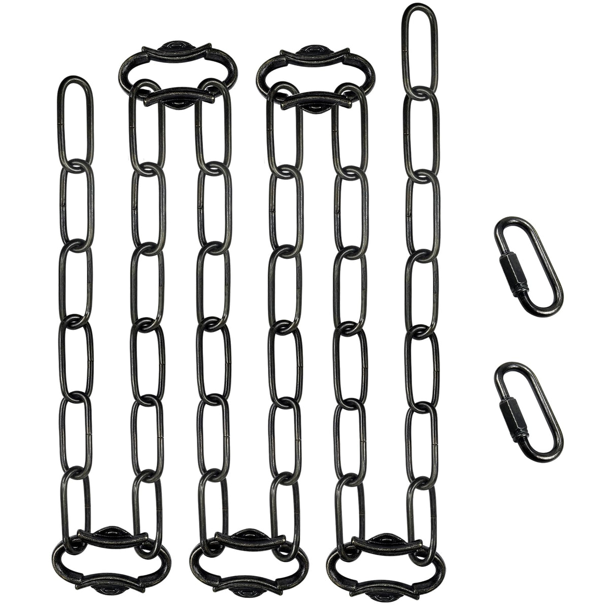6 Ft Lighting Chain with Connection Locks for Hanging Lamp, Chandelier, Pendant, Lantern, Swag Lamp, Plant/Flower/Fruit Basket, Light Fixture Chain (Dark Bronze)
