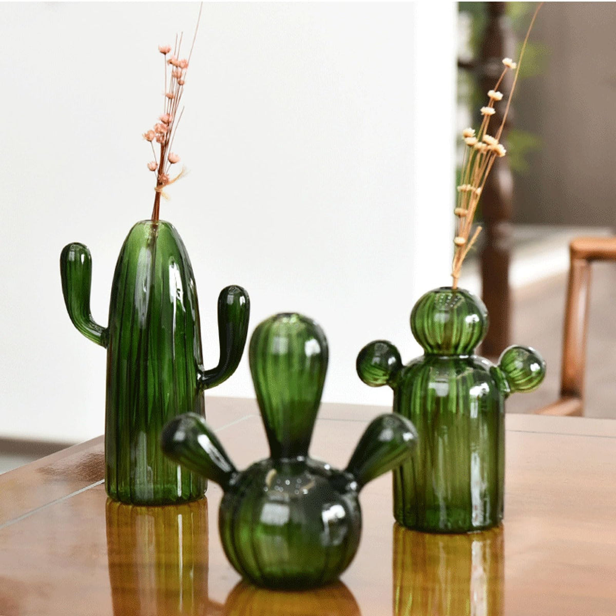 Cactus Glass Vase Flower Plant Flowerpots Decorations Home Hydroponics Terrariums Flower Arrangement Flowerpots Livingooms Decors Cactus