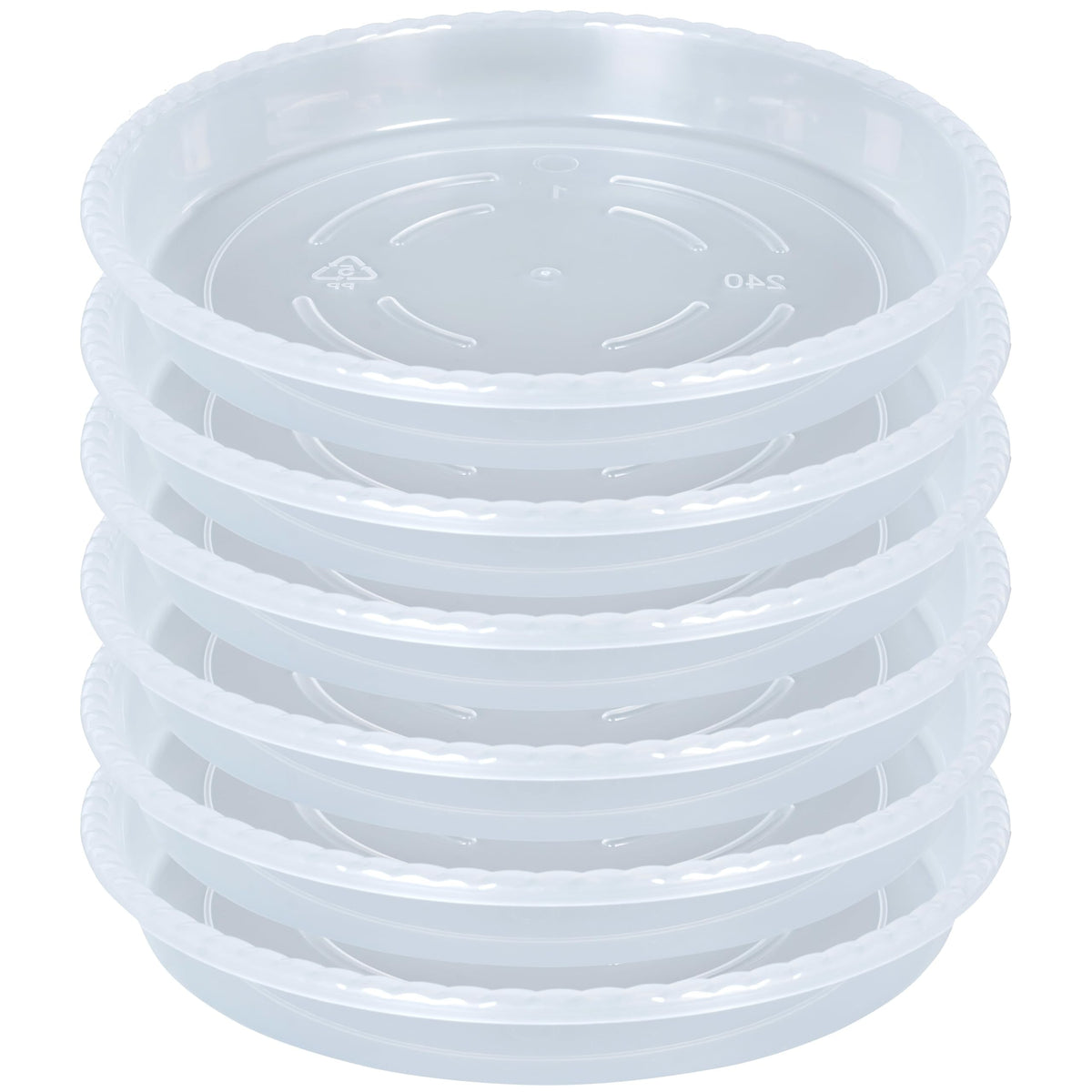 OVZILKI Plant Saucer 6 Pack of 12 inch, Clear Plastic Flower Plant Pot Saucer, Heavy Duty Plant Drip Trays Saucers for Indoor, Plant Water Tray for Planters