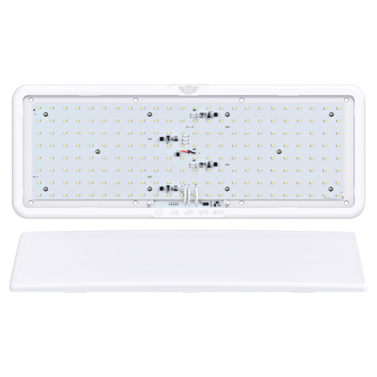 Leisure LED RV LED Ceiling Light 21" x 8" Fixture 2000 Lumen with Touch Dimmer Switch Interior Lighting for Car/RV/Trailer/Camper/Boat DC 12V Natural White 4000-4500K (4 Pack)