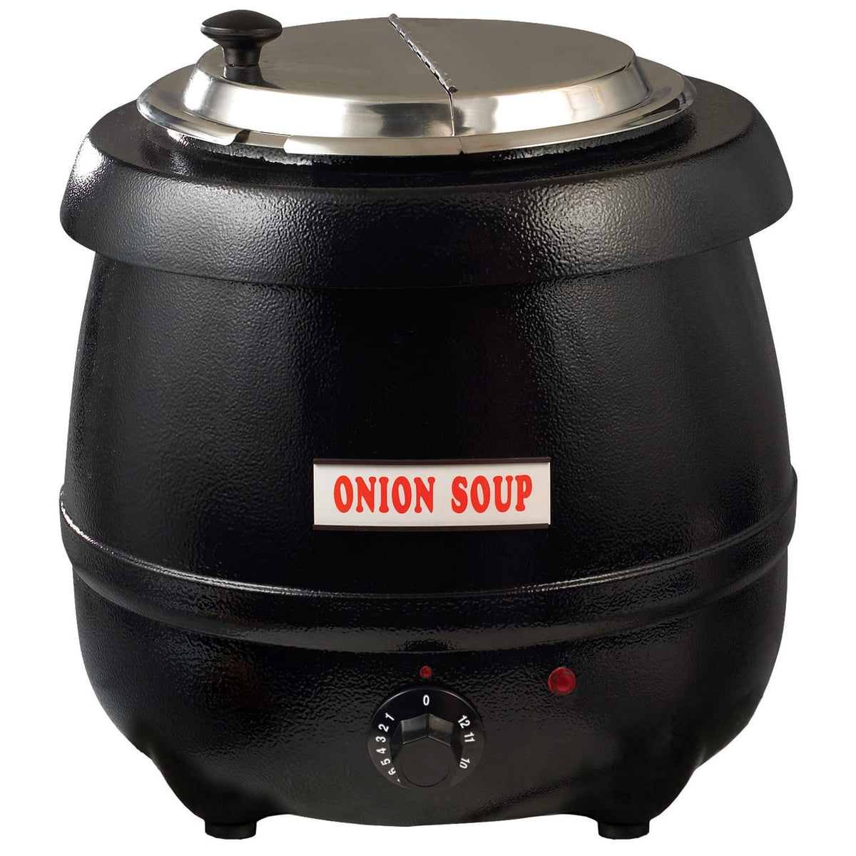 Winco Electric Soup Warmer, 10.5-Quart,Black & FW-S500 Commercial Portable Steam Table Food Warmer 120V 1200W,Stainless Steel,Large