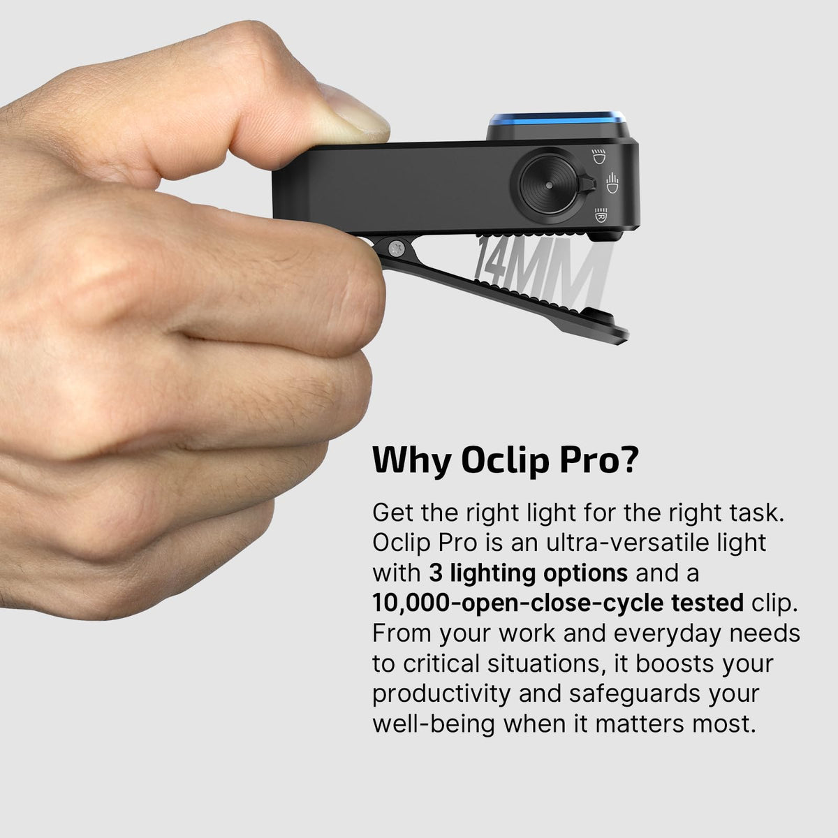 OLIGHT Perun 3 Rechargeable Headlamp Flashlight Bundle Oclip Pro EDC Flashlight Clip-on Light