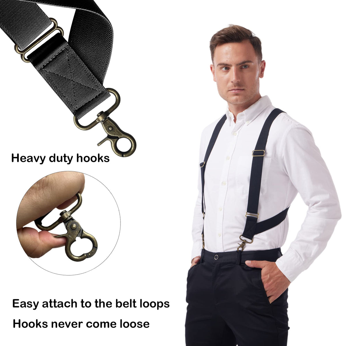 LazarsSpace Suspenders for Men Heavy Duty for Big and Tall