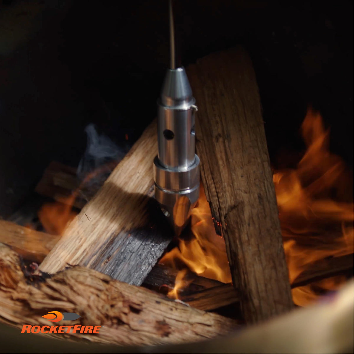 ROCKETFIRE Fire Starter Torch | Perfect Propane Torch Head, Grill Gun, Charcoal Torch | Compatible with Bernzomatic Propane & MAP/PRO Fuels | Tri-Flame Tip | Fuel NOT Included | Case Included | Black