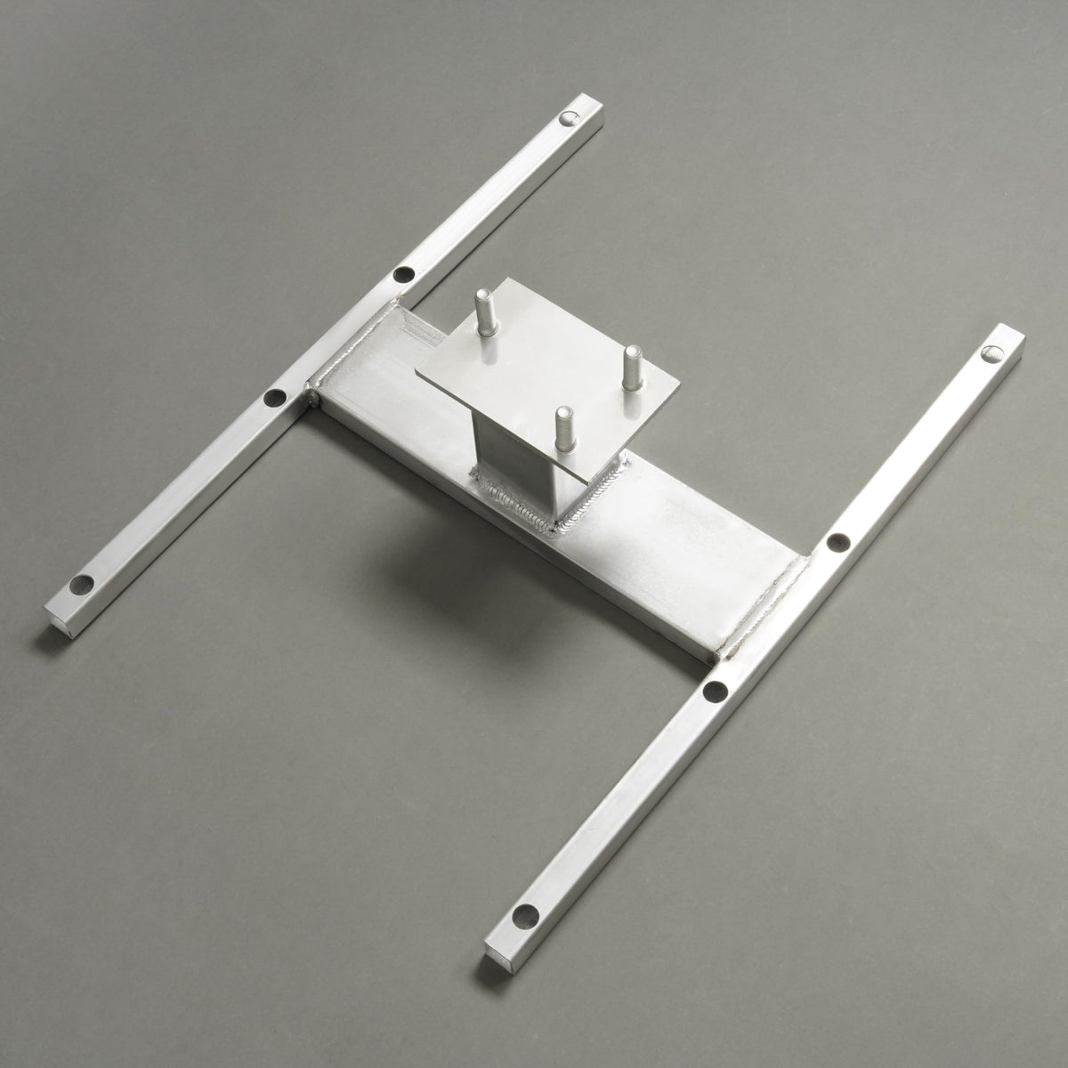ALMULOO H-Mount Spare Tire Carrier Compatible with Standard 5 on 4.5" Common Trailer Wheel Bolt Pattern Silvery Aluminium