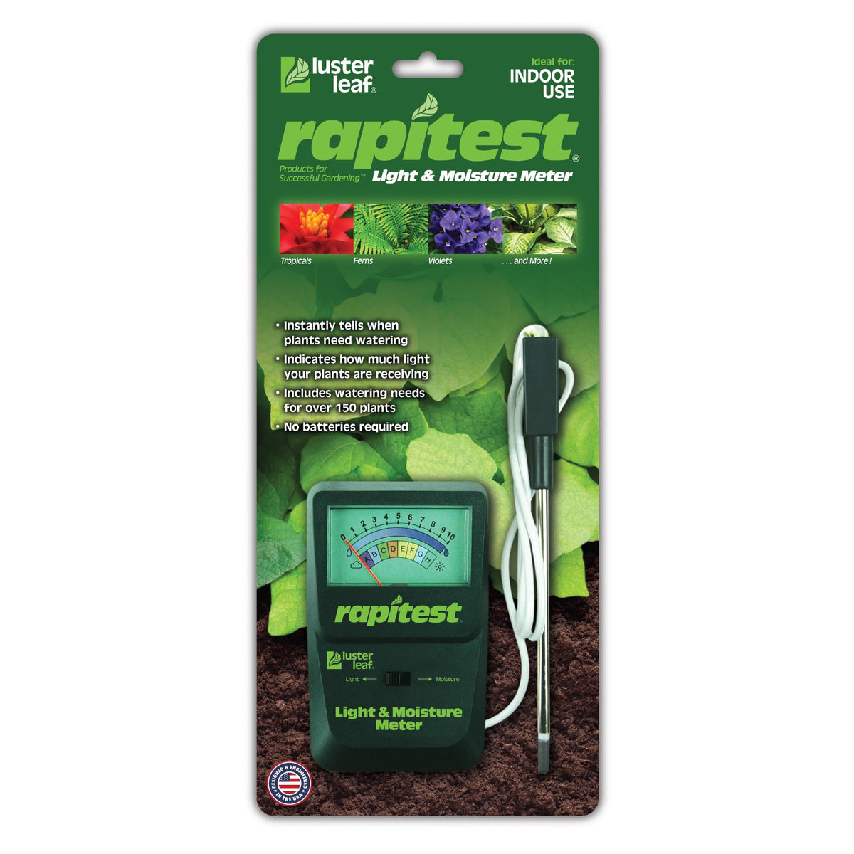 Luster Leaf JEN-639 Rapitest Moisture and Light Combo Meter