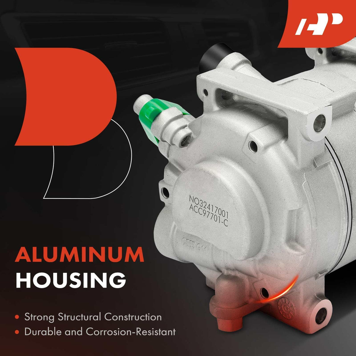 A-Premium Air Conditioner AC Compressor with Clutch Compatible with Hyundai Elantra 2018 2019 L4 1.4L
