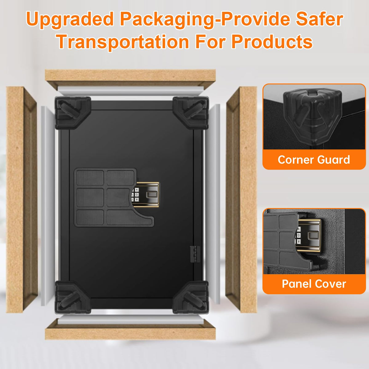 3.4 Cuft Large Fireproof Safe Box for Home, Digital Security Safe Fireproof and Waterproof with Programmable Keypad and Key Lock, Home Fire Safe for Document Money Valuables