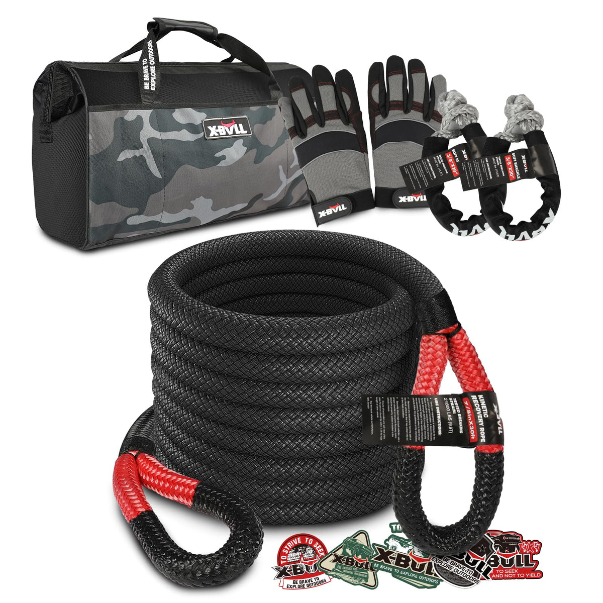 X-BULL New Recovery Traction Tracks with Kinetic Rope Recovery Kit