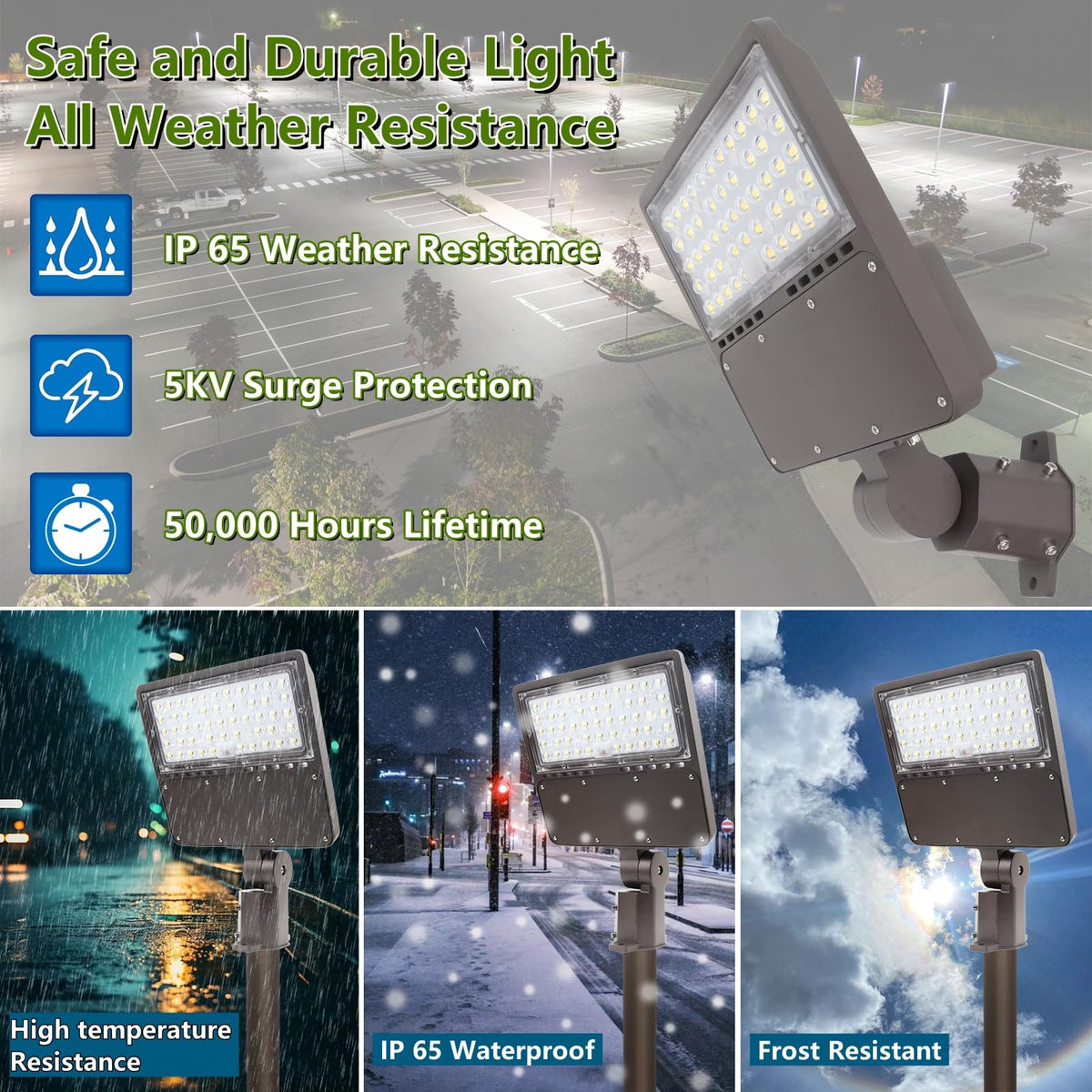 WHLED 2PACK 150W LED Parking Lot Light with Dusk to Dawn Photocell, Slipfitter Mount and Wall Mount Commercial Outdoor Lighting, 100-277V 21000LM 5000K, ETL Commercial LED Security Flood Lights
