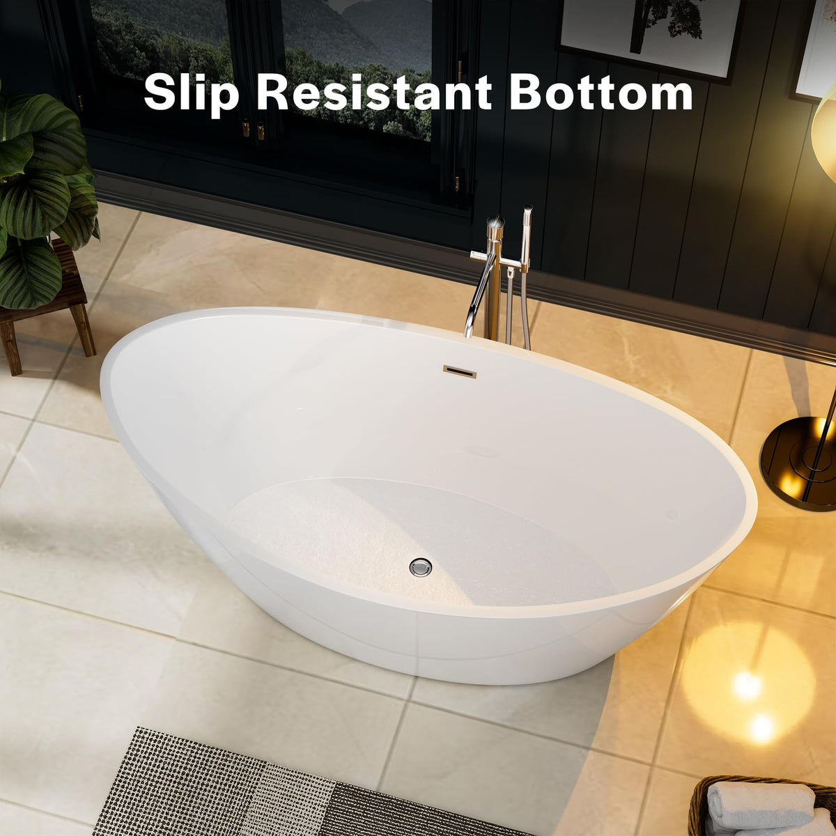 Empava EMPV-FT1518 67" Acrylic Freestanding Bathtub