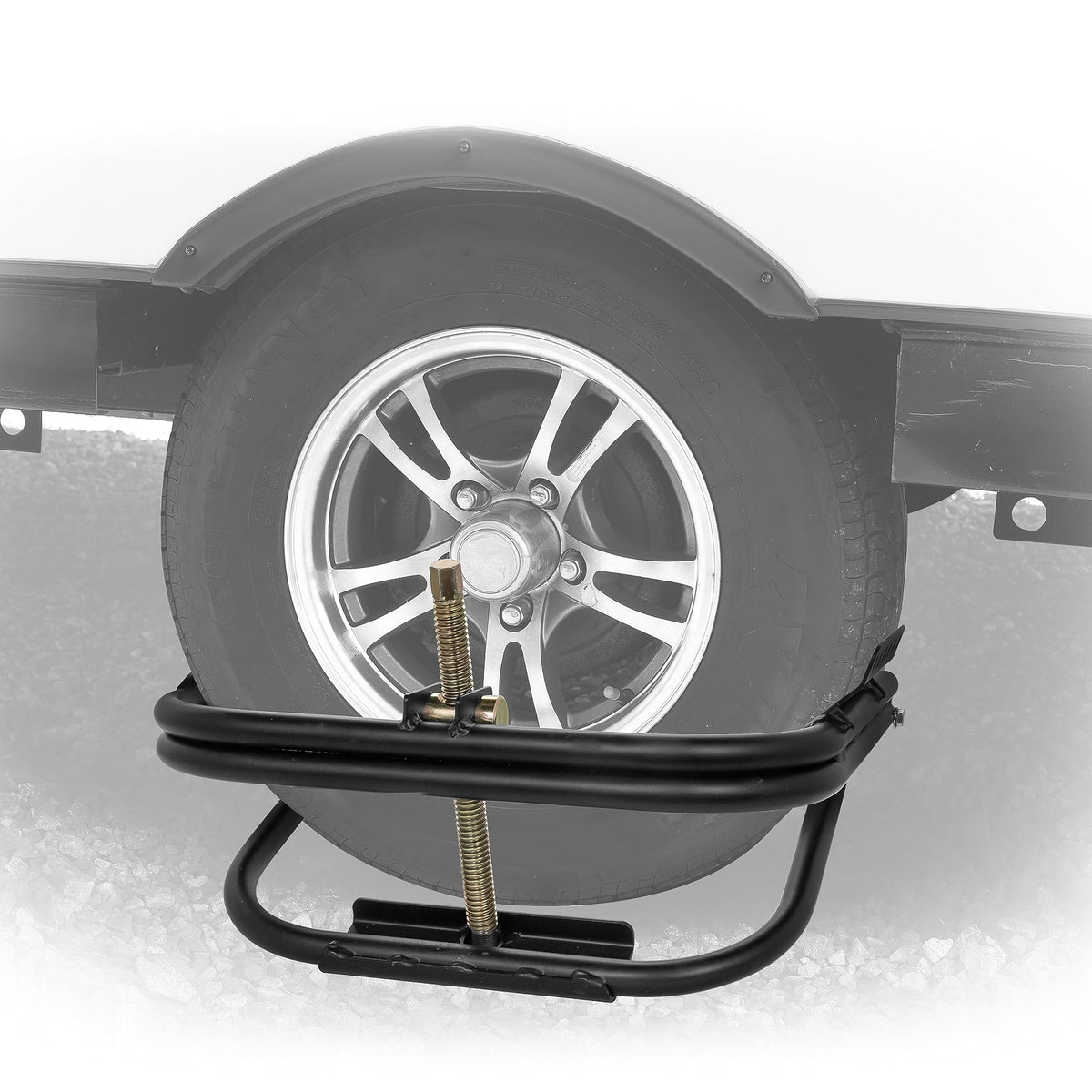 Camco Eaz-Lift Trailer Tire Leveler - for Light Single Axle Trailers & Load Rating of 2000lb - Features Heavy-Duty Powder-Coated Steel Design & Embossed Tire Pads for Added Traction (48845)