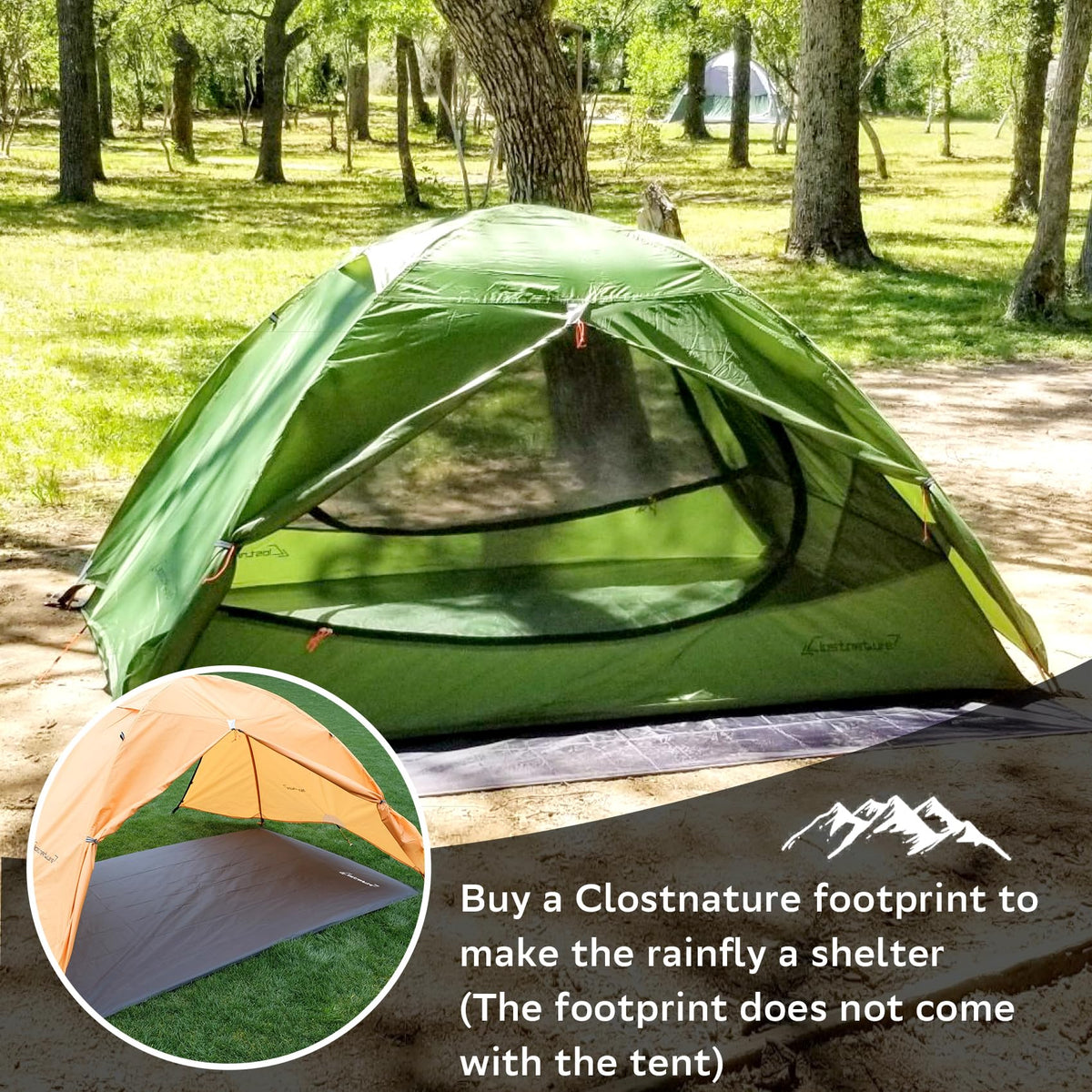 Clostnature Lightweight Backpacking Tent - 4 Person Ultralight Waterproof Camping Tent, 3 Season Large Size Easy Setup Tent for Family, Outdoor, Hiking and Mountaineering