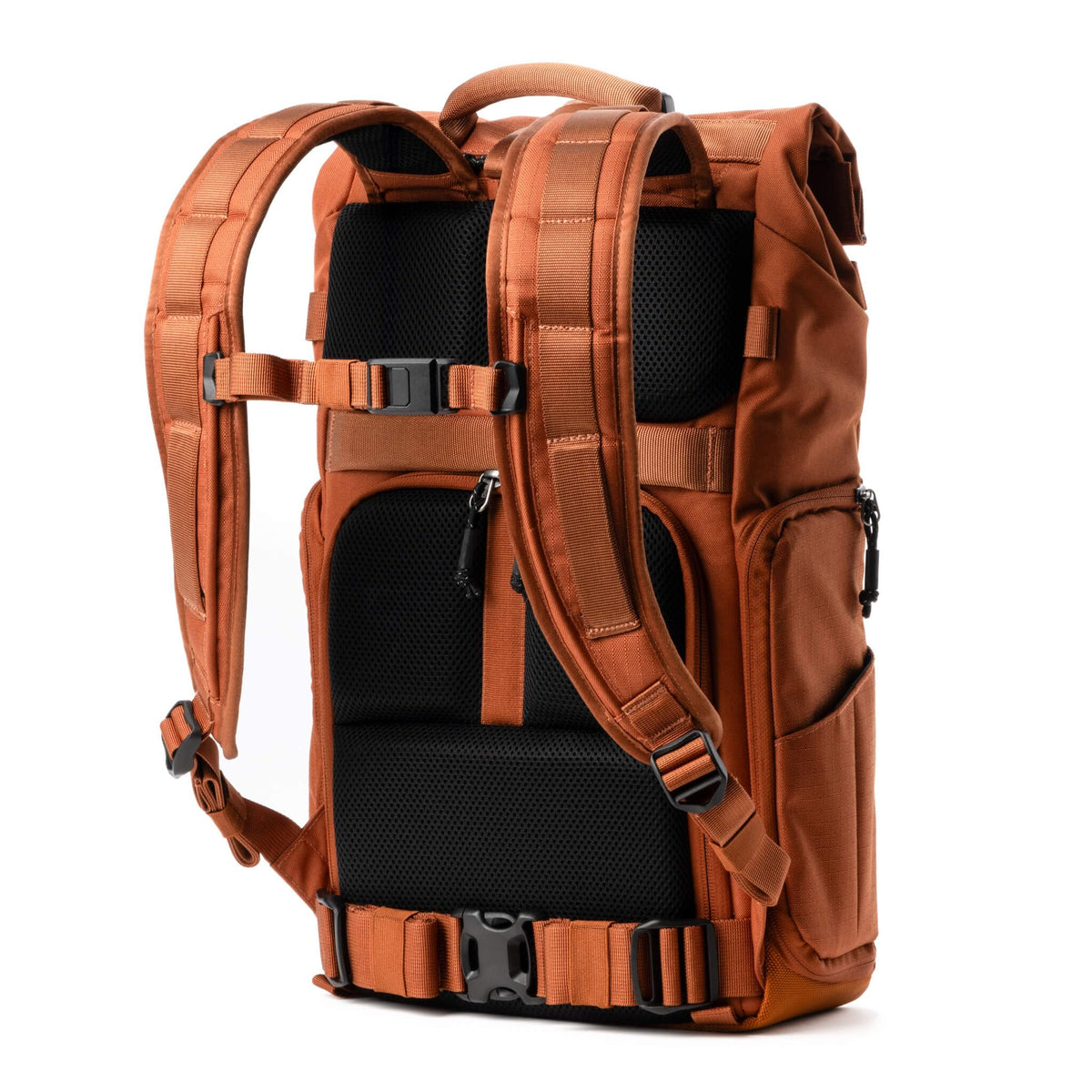 Think Tank FocusPoint 22L RollTop Camera Backpack - Urban Rust: Expandable Travel & Camera Backpack with Laptop Sleeve, Quick Side and Back Access, Rain Cover – Versatile Photography & Travel Bag