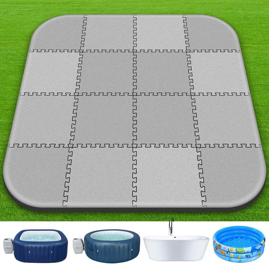 1/2"Extra Thick 85Inch Hot Tub Mat for Inflatable Hot Tub Accessories,Large Hot Tub Eva Foam Pad Padding Foundation for Outdoor Indoor,Portable Spa Pool Accessories Ground Base Flooring Mat Protector