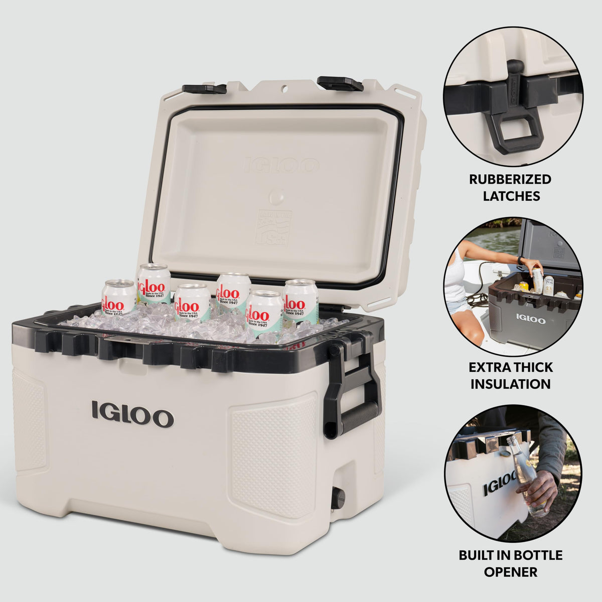 Igloo, Trailmate 50 Qt Cooler, Bone