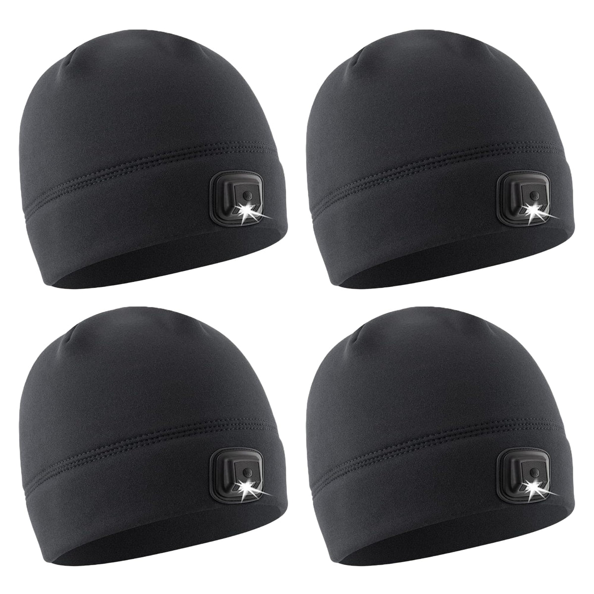 POWERCAP LED Hat Light 150 Lumens Rechargeable Fleece Beanie with Bright Built-in Headlamp Waterproof LED Warm One Size Cap