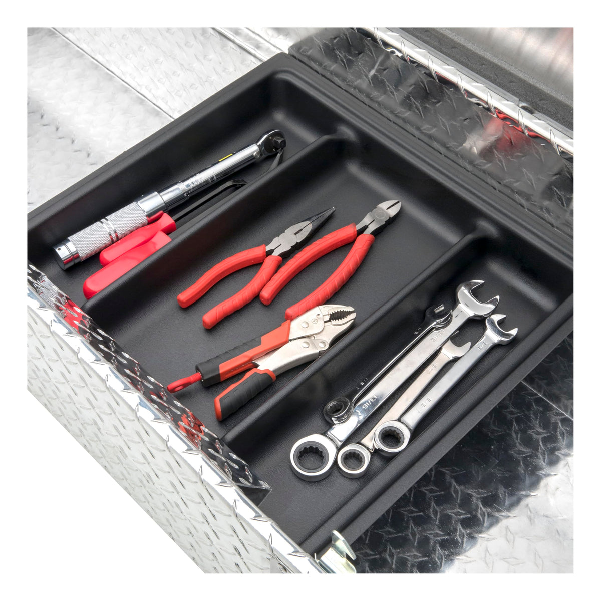 UWS EC10481 Pull Handle 69-Inch Heavy-Wall Aluminum Truck Tool Box with Low Profile, RigidCore Lid