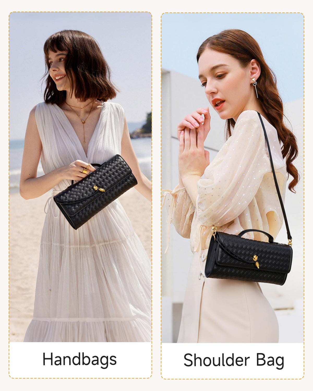 Trendy Woven Evening Clutch Purses,Women Underarm Shoulder Handbag,Cute Satchels Crossbody Purse PU Leather Wallet Clutch Purses for Women, Formal Satchel Leather Evening Bag Shoulder Handbag(Black)