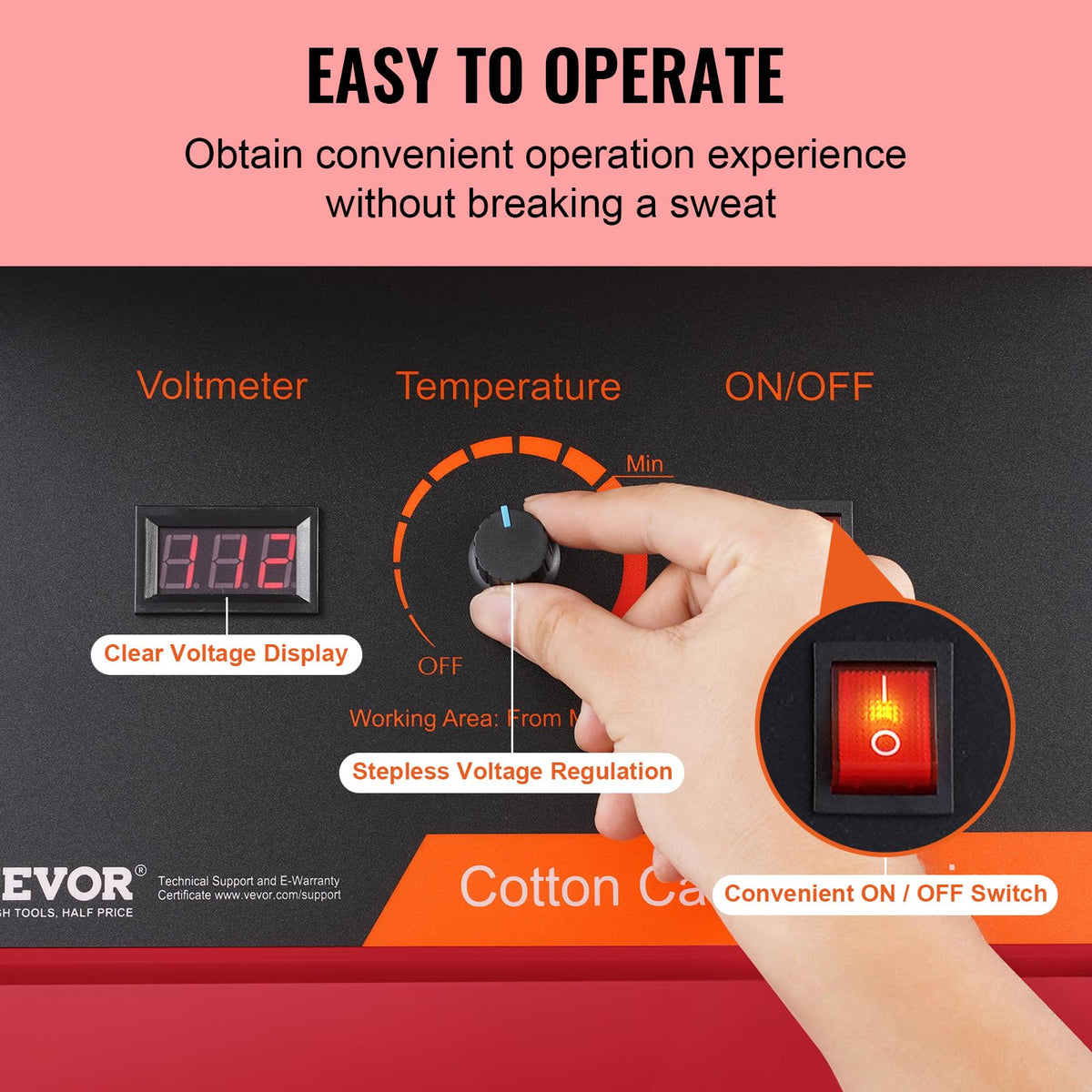 VEVOR Cotton Candy Machine Commercial, 1000W Electric Floss Maker with Stainless Steel Bowl, Sugar Scoop, Storage Drawer, Perfect for Home, Carnival, Kids Birthday, Family Party, Red